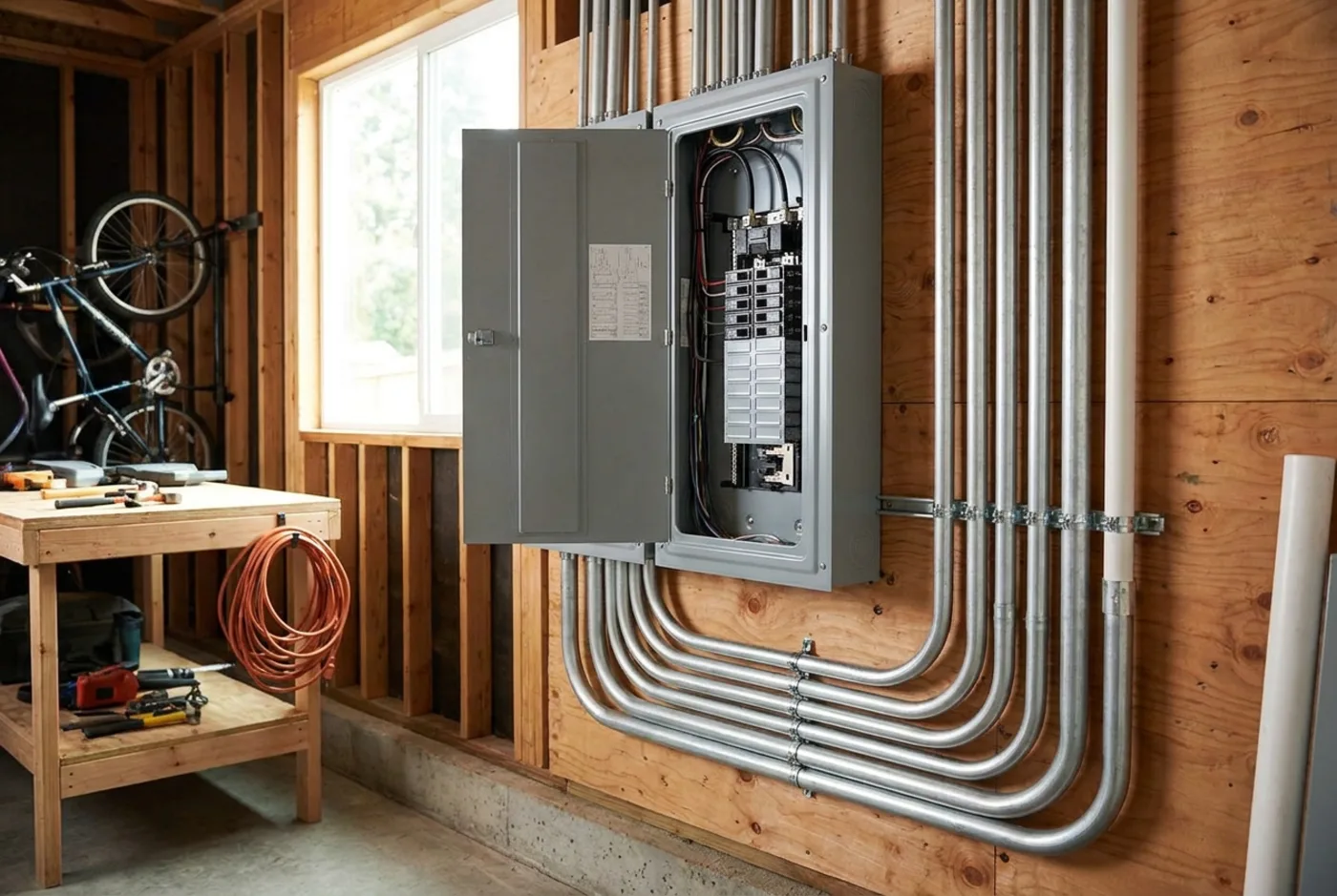 A panel upgrade with capacity held in reserve.